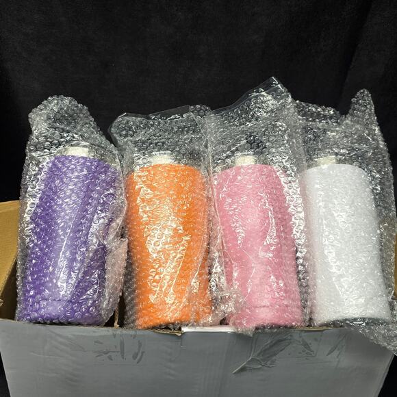 8 Pack 20oz Stainless Steel Tumblers Reusable Travel Mug & Lid Different Colors - Picture 6 of 7